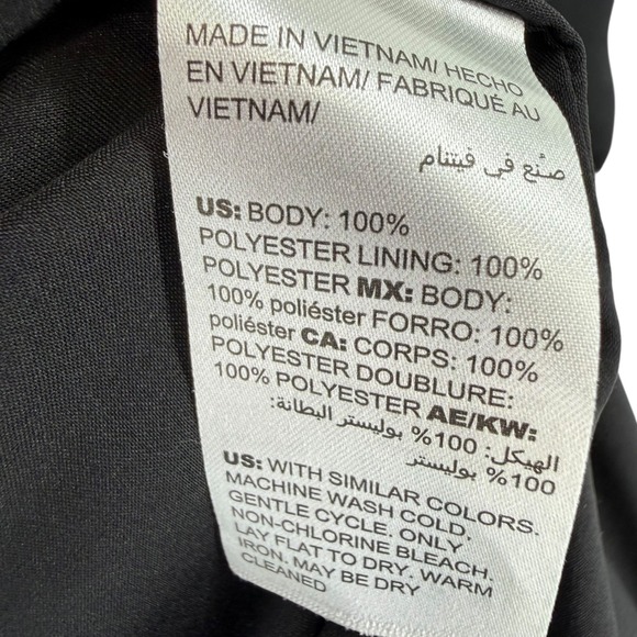 Chicos Black Blazer Jacket Ruched Sleeve Collarless Open Front Size 1 or Medium - Picture 6 of 9